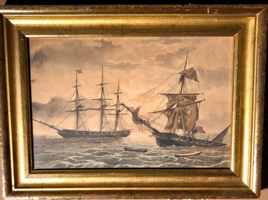 "HORNET vs. PEACOCK" by William A.K. Martin - MARITIME ARTS GALLERY